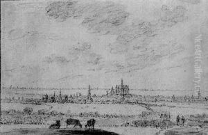 A Distant View Of Haarlem From The Dunes