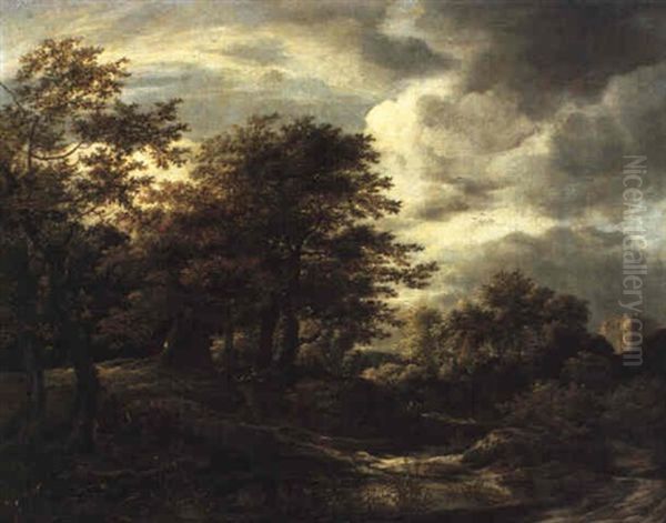 A Woodland Landscape With A Pond - view 1