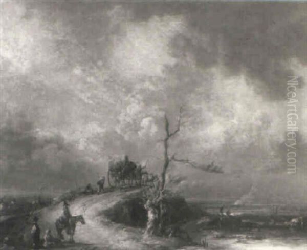 A Wooded Landscape With A Cottage On A River - view 1