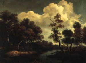 Bewaldete Fluslandschaft Bewaldete Fluslandschaft