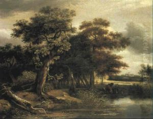 Eichenwald Mit Weiher by Jacob Van Ruisdael