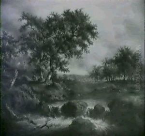 Dunenlandschaft Mit Einem Fluss by Jacob Van Ruisdael