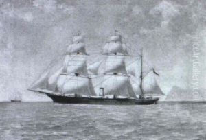 Triple Masted Clipper Ship by Justo Ruiz Luna