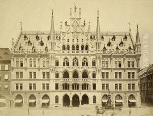 Rathaus In Munich by Georg Bottger