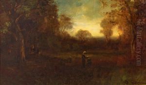 Two Figures In A Clearing by Benigino Yamero Ruiz