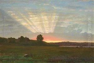 Engparti I Naerheden Af Mariager Ved Solnedgang Engparti I Naerheden Af Mariager Ved Solnedgang