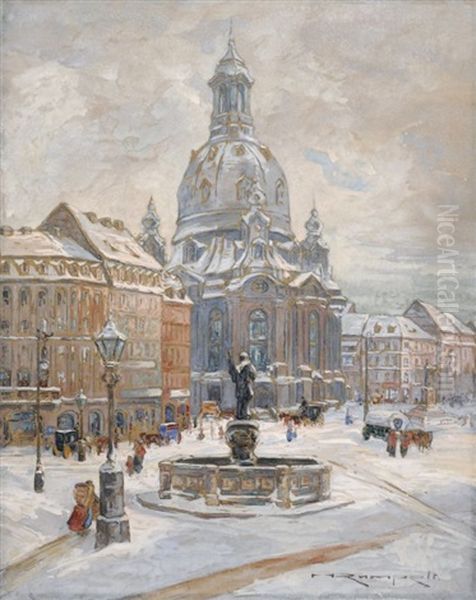 Dresden - Frauenkirche Im Schnee - view 1