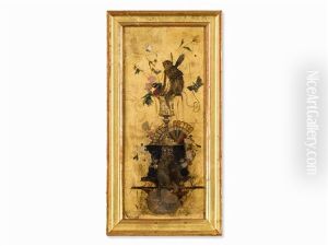 Monkeys On Gold Ground by Franz Rumpler
