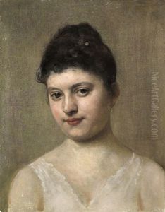 Portrait Einer Jungen Frau