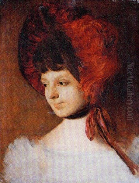 Portrat Einer Dame Mit Hut - view 1