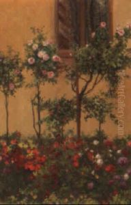 Im Rosengarten by Franz Rumpler