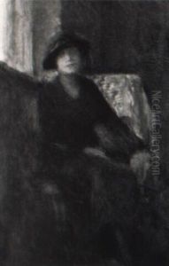 Dame In Schwarz by Franz Rumpler