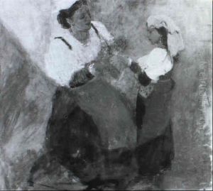 Italienische Bauerinmit Kind by Franz Rumpler