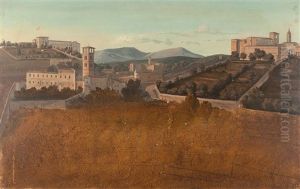 Blick Uber Rom Mit Den Sabinerbergen Und San Gregorio Magno
