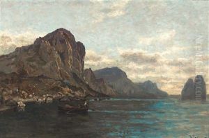 Capri Ostseite Morgenstimmung by Julius Friedrich Ludwig Runge