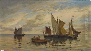 Heringsfischer Vor Anker by Julius Friedrich Ludwig Runge
