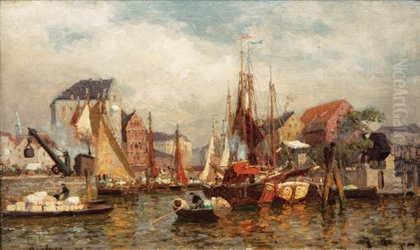 Boats In A Harbour - view 1