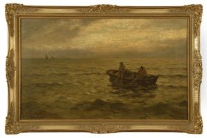Fisherman Hauling Nets by Julius Friedrich Ludwig Runge