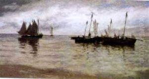 Heringsfischer Vor Anker by Julius Friedrich Ludwig Runge