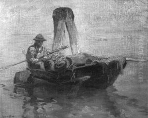 Fischer Am Duckdalben (lagune Von Venedig?)
