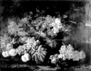 Ornate Fruit Srill Life A Plein Air by Giovanni Battista Ruoppolo