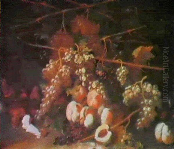 Tendrils Of Grapes, With Peaches And Funghi - view 1