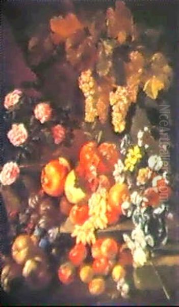 Still-life Of Pomegranates, Grapes, Apples.... - view 1