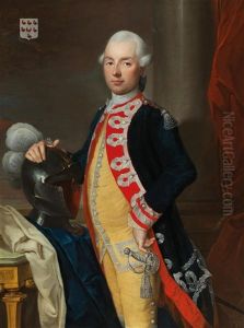 Portrait Of Chevalier Michel De Baudre Of The Regiment "carabiniers De Monsieur Le Comte De Provence" by Joachim Rupalley
