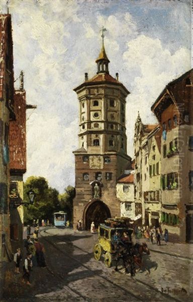 Das Augsburger Wertach-bruckentor - view 1