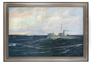 Zerstorer Auf Hoher See by Ernst Rusch