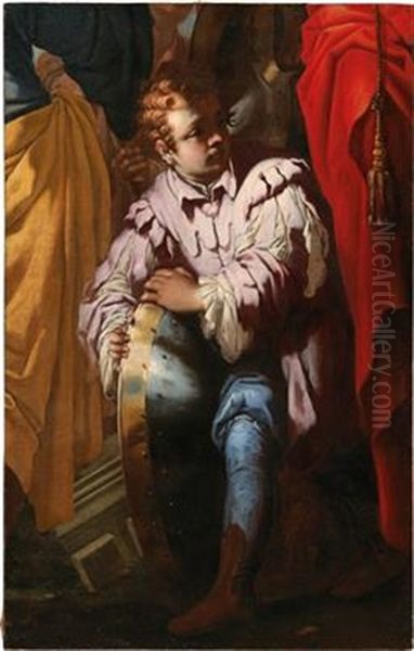 A Page Boy With An Escutcheon - view 1