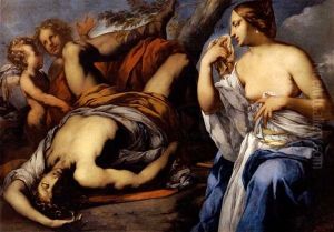 Venere Piange La Morte Di Adone by Francesco Ruschi