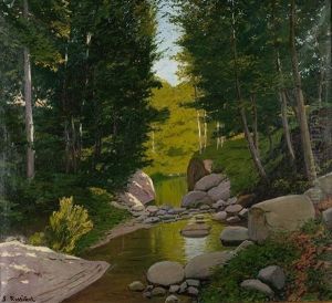Aguas Al Atardecer by Santiago Rusinol i Prats