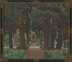 Els Xiprers De Vil.la D'este (tivoli) by Santiago Rusinol i Prats