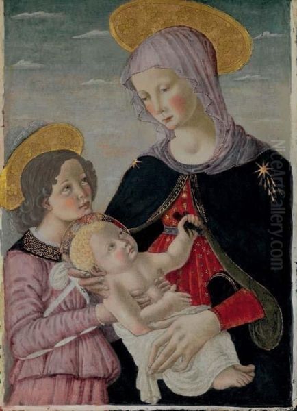 The Madonna And Child With Saint John The Baptist by Francesco Botticini