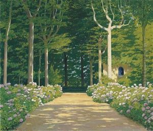 Hydrangeas On A Garden Path
