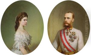 Kaiserin Elisabeth & Kaiser Franz Joseph I (2 Works) by Franz Russ the Elder