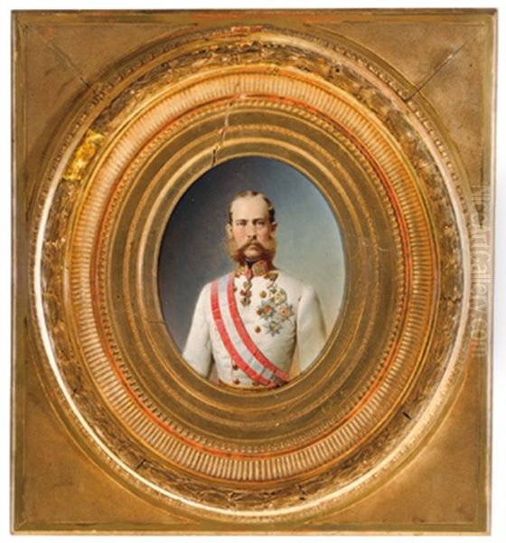 Kaiser Franz Josef I. Und Kaiserin Elisabeth, 2 Portrats - view 1