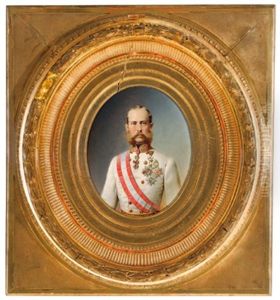Kaiser Franz Josef I. Und Kaiserin Elisabeth, 2 Portrats by Franz Russ the Elder