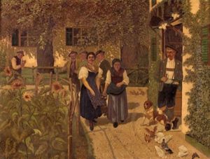 Die Hubsche Bauernstochter Im Sommergarten