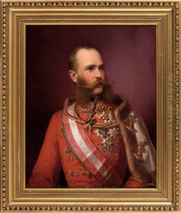 Brustbild Von Kaiser Franz Josef In Ungarischem Konigsornat
