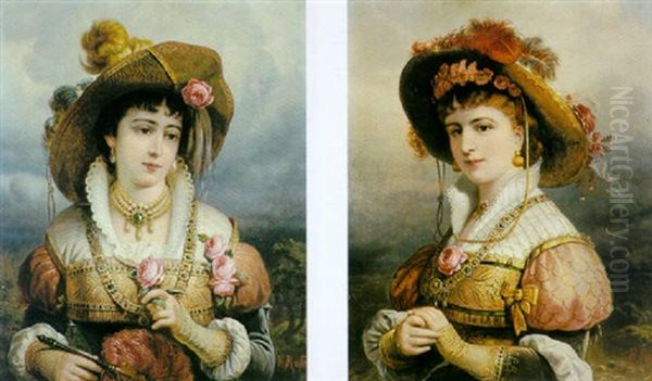 Jeune Fille Au Corsage Des Roses - view 1