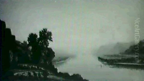 View From Trempeauleau Cliff, Upper Mississippi River - view 1