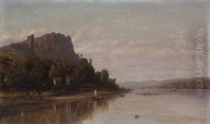 At The Palisades On The Hudson by Charles Russ