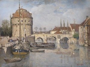 Motiv In Utrecht: Brucke Und Wasserturm