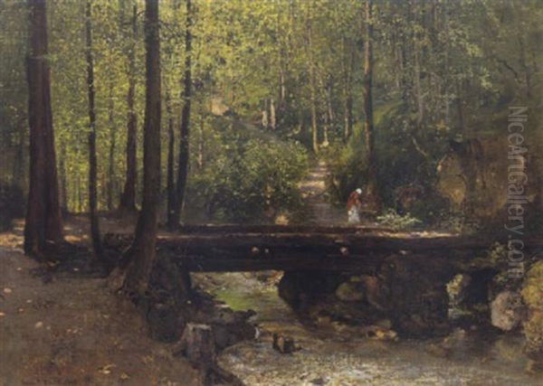 Waldlandschaft Mit Figurlicher Staffage - view 1