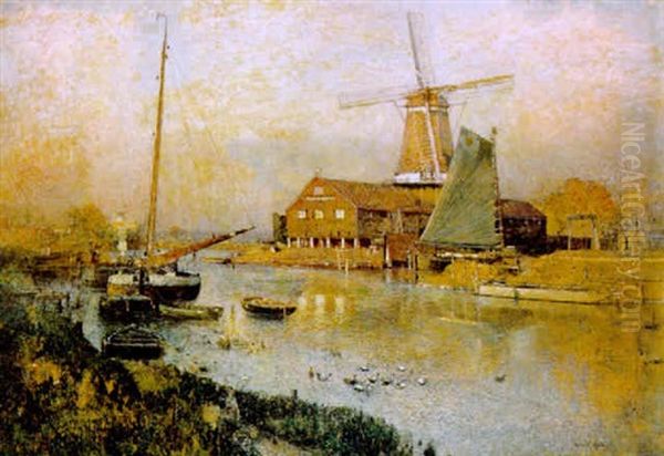 Windmuhle Bei Zaandam In Holland - view 1