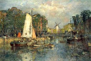 Kanal Bei Rotterdam by Robert Russ