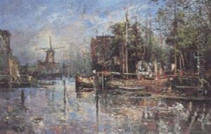Der Alte Hafen Von Rotterdam by Robert Russ