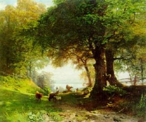Landschaft Mit Viehherde by Robert Russ
